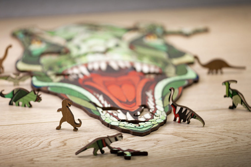 Eco Wood Art (EWA) Houten Legpuzzel T-Rex Size M, 1942, 40x24,5x0,5cm