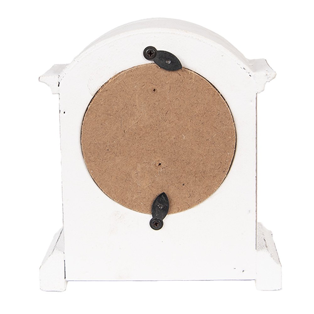 Staande Klok 13x7x14 cm Wit Hout