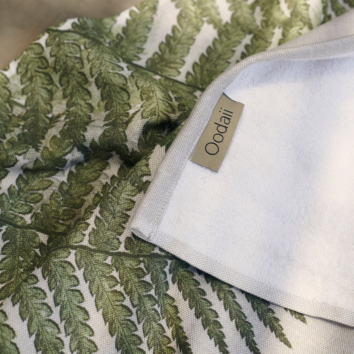 Bamboe katoenen handdoek Hammam Terry - Varenprint, badset
