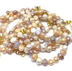 Zoetwaterparel Nugget armband seashell