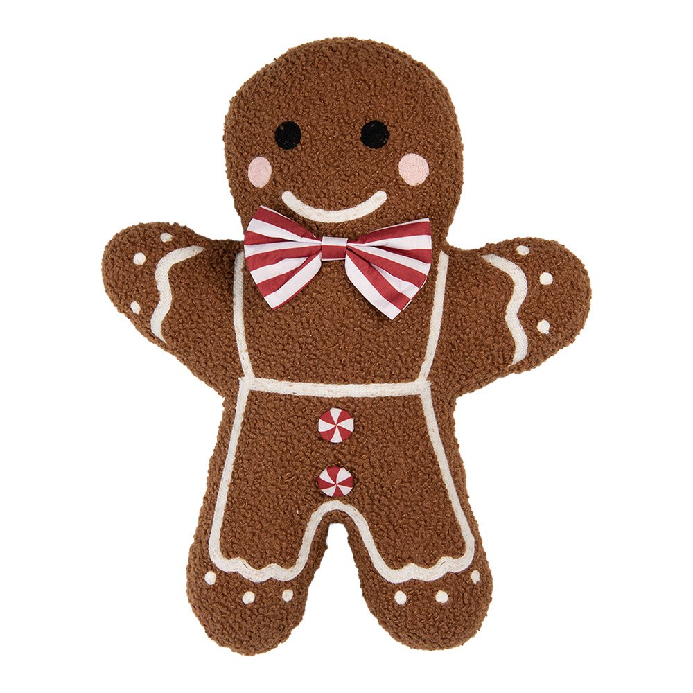 Sierkussen Gingerbread man 40x5x44 cm Bruin Polyester