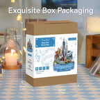Tonecheer, Muziekdoosje, DIY 3D Houten Puzzel, New York, TQ067, 14x14x19cm