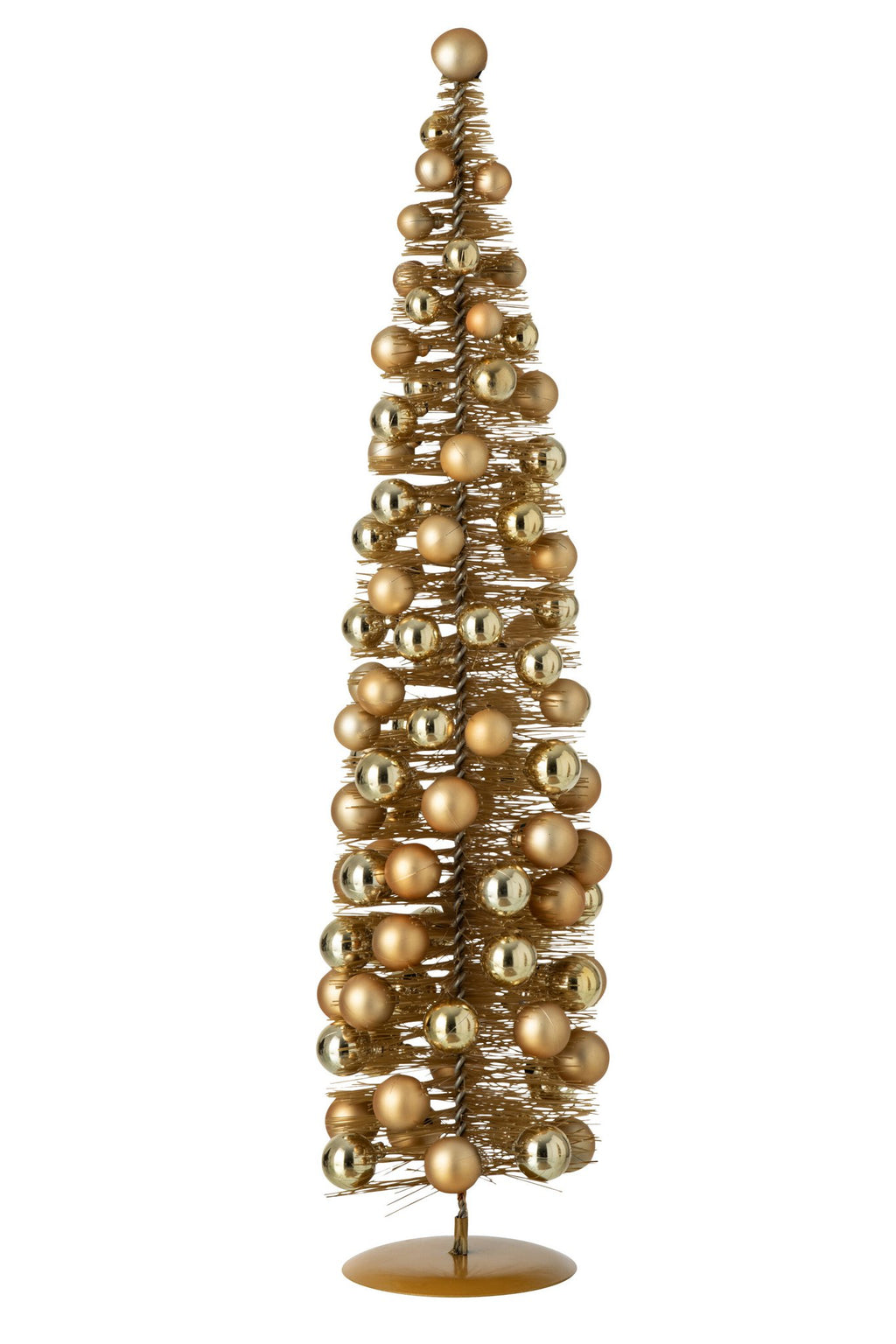 J-Line Boom met kerstballen - synthetisch - goud - large