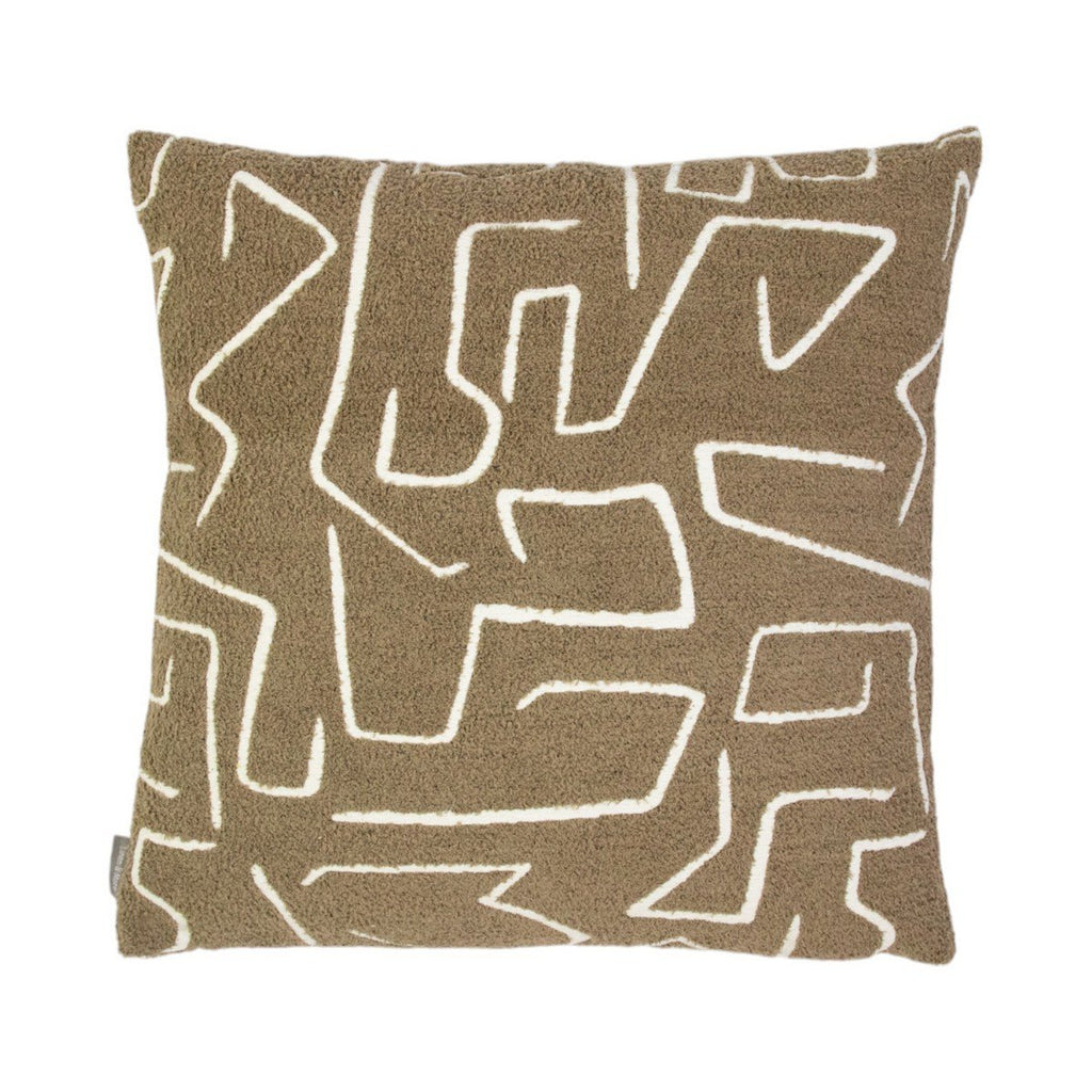 Roy Chenille Jaquard Kussen taupe 45x45cm