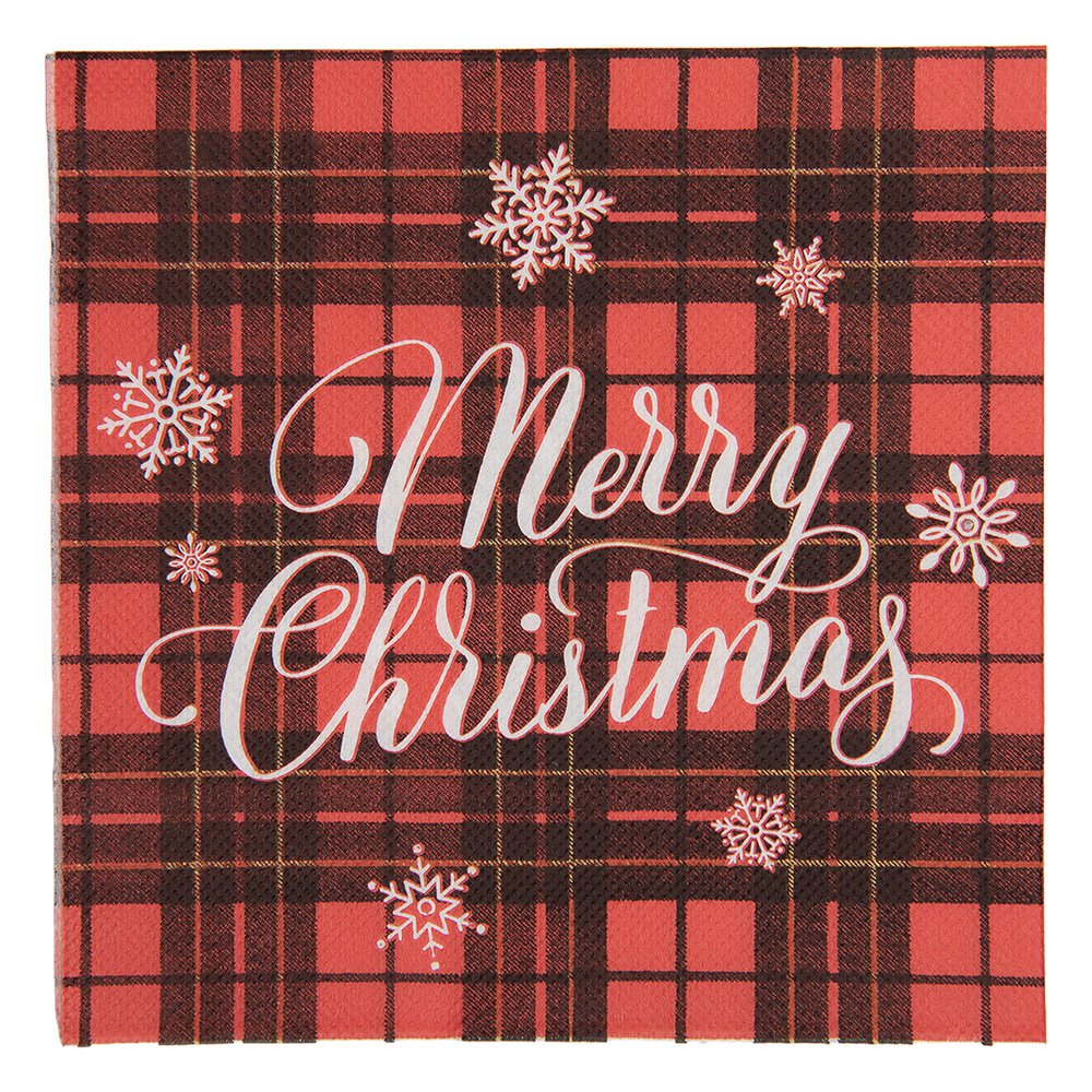 Servetten Papier Set van 20 33x33 cm Rood Papier