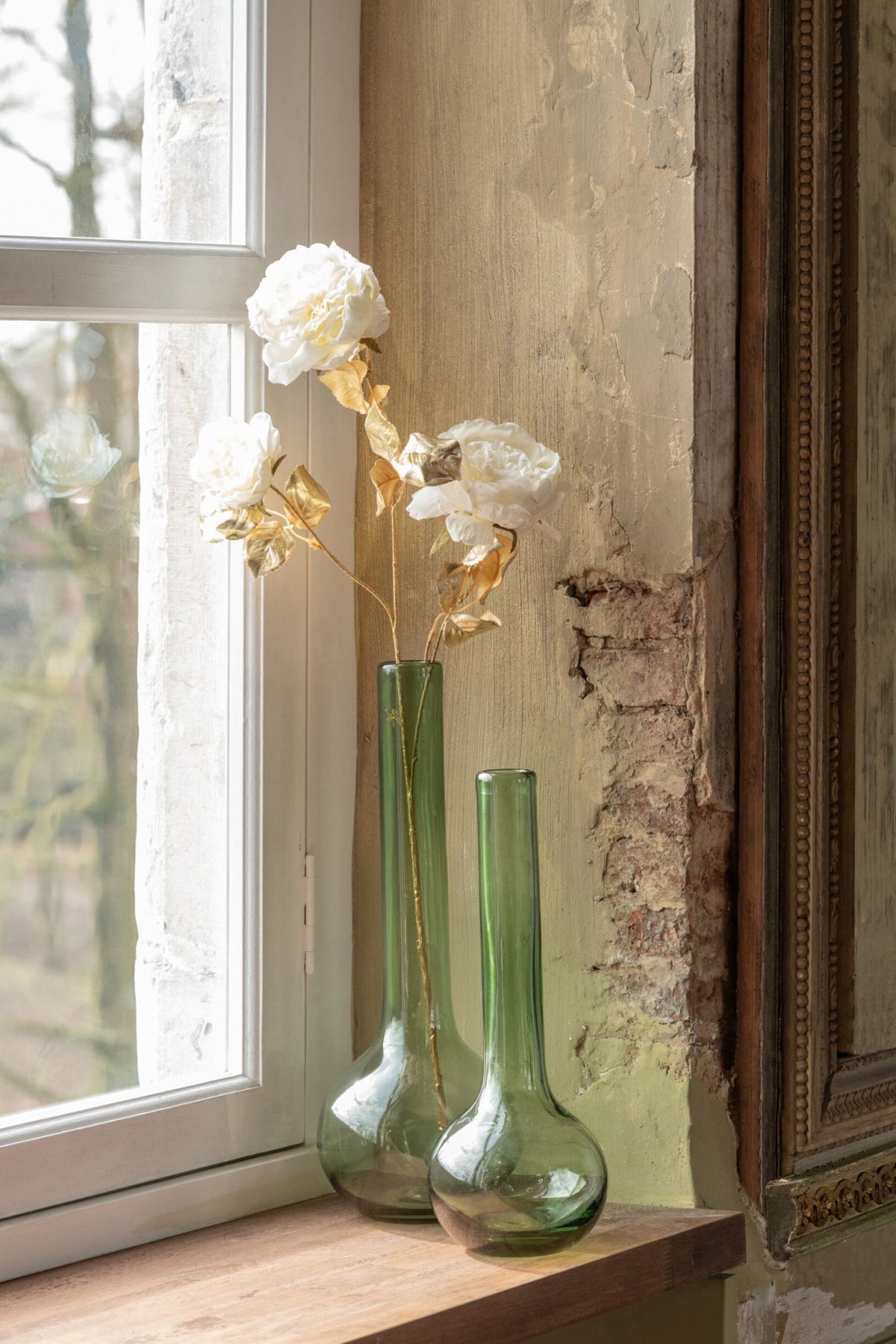 J-Line vaas - glas - groen - small