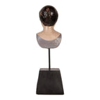 Decoratie Beeld Vrouw 11x11x34 cm Beige Kunststof