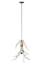 J-Line Plafondlamp met gewei - polyresin - lichtbeige - large