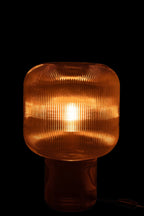 J-Line tafellamp - glas - bruin