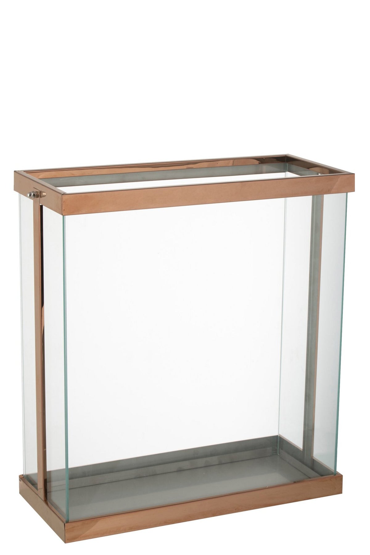 J-Line Lantaarn Rechthoekig Enma Ijzer/Glas Koper Large