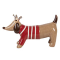 Decoratie Beeld Hond 24x6x13 cm Bruin Keramiek