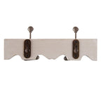 Wandkapstok 2 Haken 23x6x10 cm Wit Hout