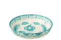J-Line kom Granada Low - keramiek - wit/aqua - large - Ø 25 cm
