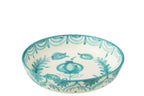 J-Line kom Granada Low - keramiek - wit/aqua - large - Ø 25 cm