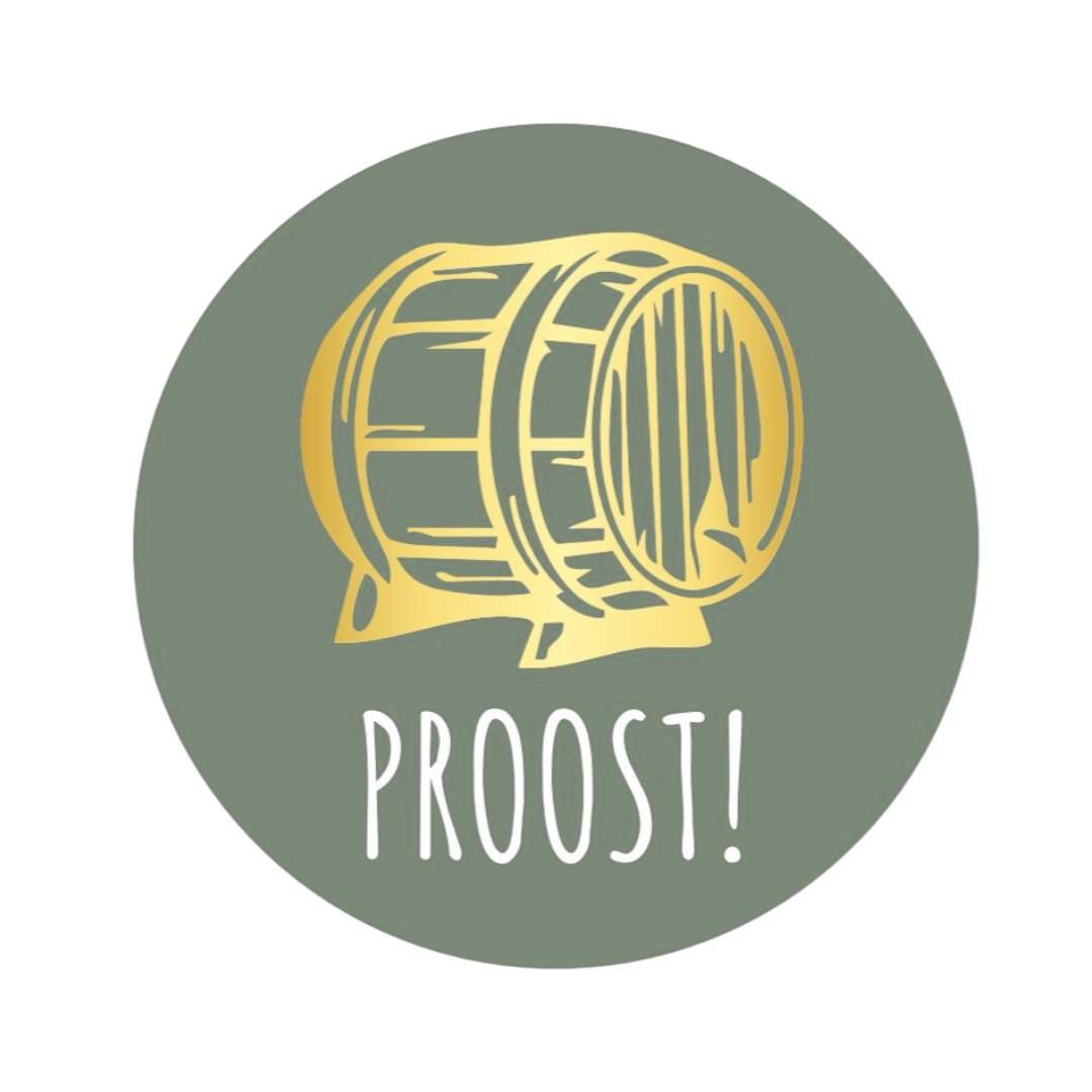 Etiketten – Proost! – Olijf Groen – 250 Stuks