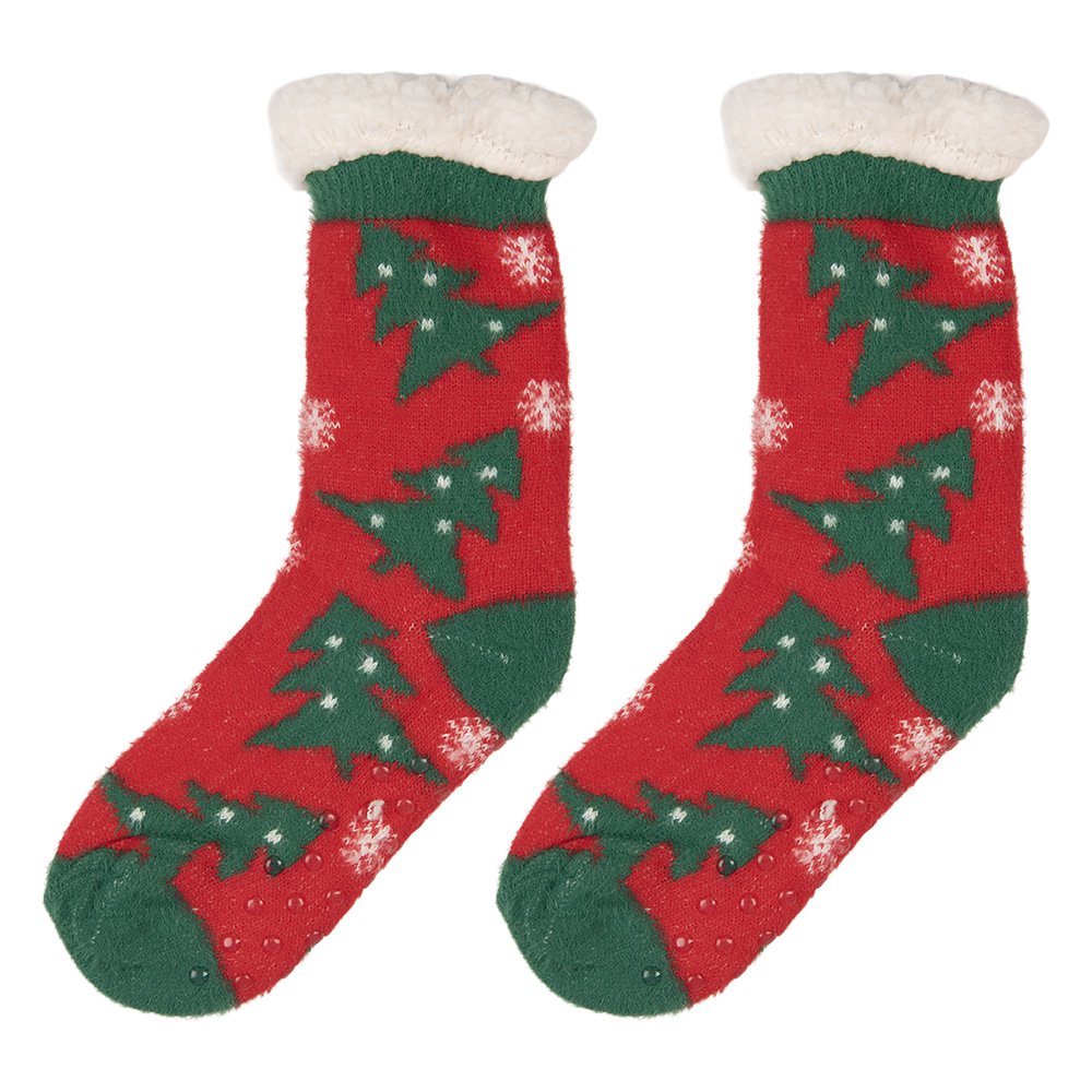 Kerstsokken one size Rood Synthetisch