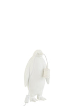 J-Line tafellamp Pinguïn - polyresin - wit - small