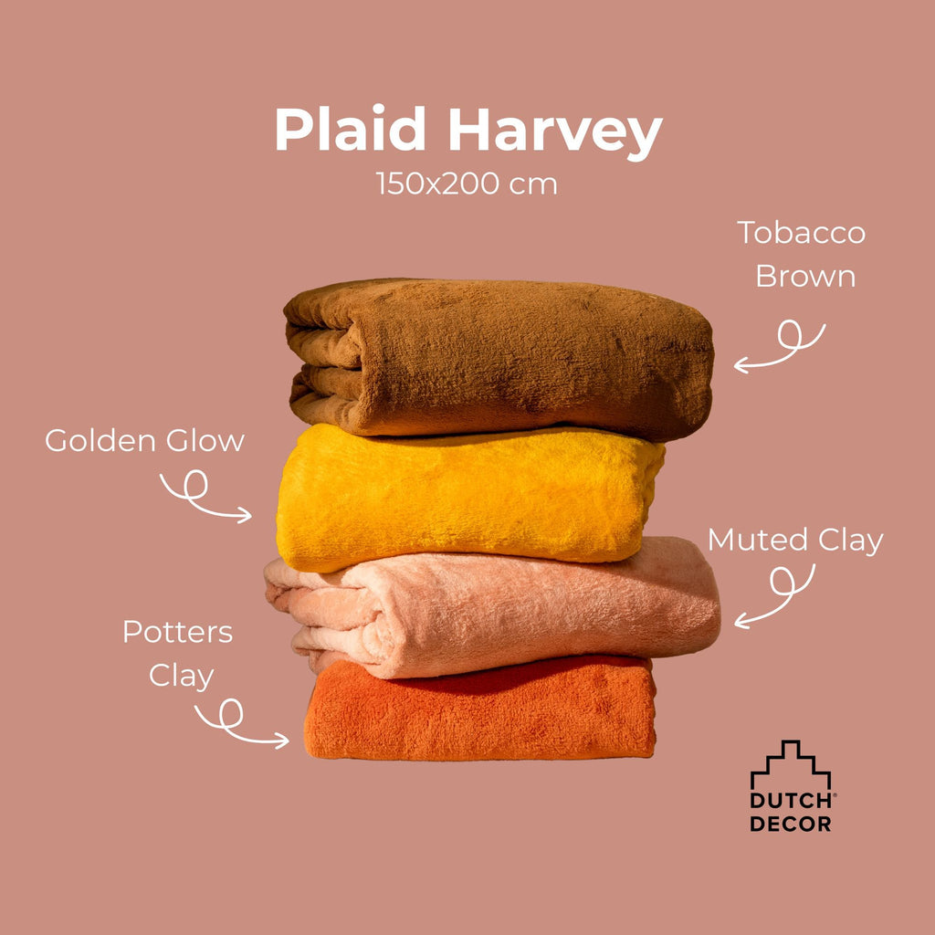 Dutch Decor Harvey - Plaid 150x200 cm - Muted Clay - roze