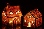 J-Line decoratie Huis Peperkoek - polyresin - bruin - large - LED