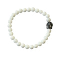 Dames armband witte Jade met Boeddha kraal