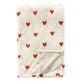 Hartjes - Plaid 140x180 cm - Met hartjes - Sneeuwwitje - Wit