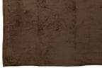 J-Line deken Snuggle - polyester - donkerbruin