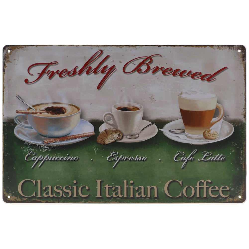 Klassiek Italiaans Koffie Retro Wandbord 20x30