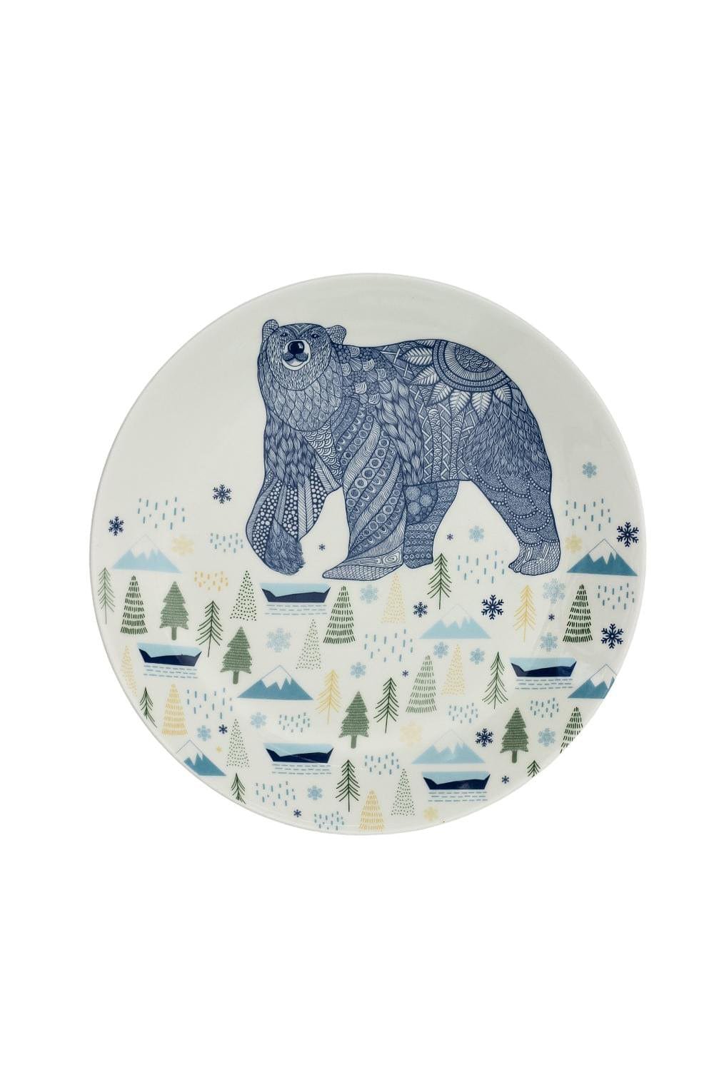 Wandbord | Fijn China dier illustratief | 8" diameter, beer