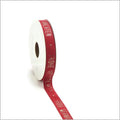 Velvet lint – Weihnachen - Red - 15mm x 5m