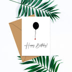 Happy Birthday Ballon - vouwkaart met envelop 5 set