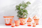 J-Line bloempot Granada - keramiek - oranje - extra small - Ø 17 cm