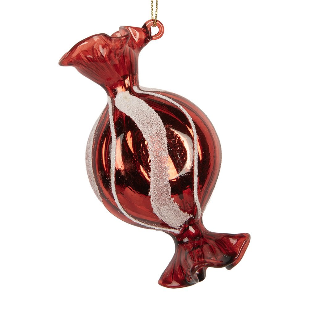 Kersthanger 5x4x10 cm Rood Glas