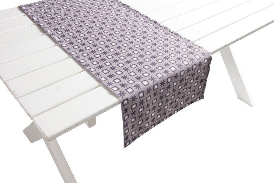 Luna Outdoor Tafelloper taupe/grijs 42x145cm
