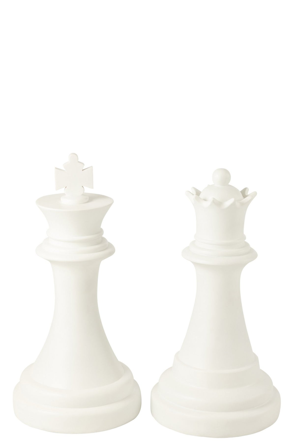 J-Line decoratie Schaakstuk Koningin - polyresin - wit