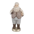 Kerstdecoratie Beeld Kerstman 8x6x15 cm Beige Kunststof