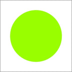 Blanco etiketten - Rond 35mm - fluor groen