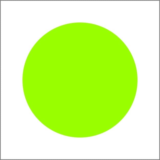 Blanco etiketten - Rond 35mm - fluor groen