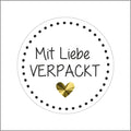 Mit liebe verpackt - wensetiket - rol van 500 stuks