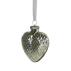 Decoratie hart zilver 15cm