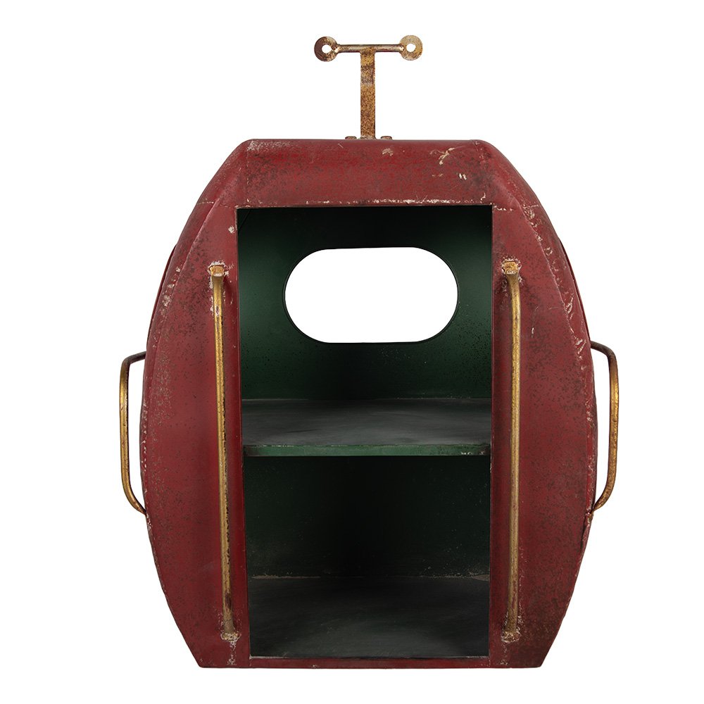 Wandkast 48x26x60 cm Rood Metaal