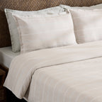 Bedset | Katoenen koord Rib Wildflower schetsen | Koning, 8-delige set