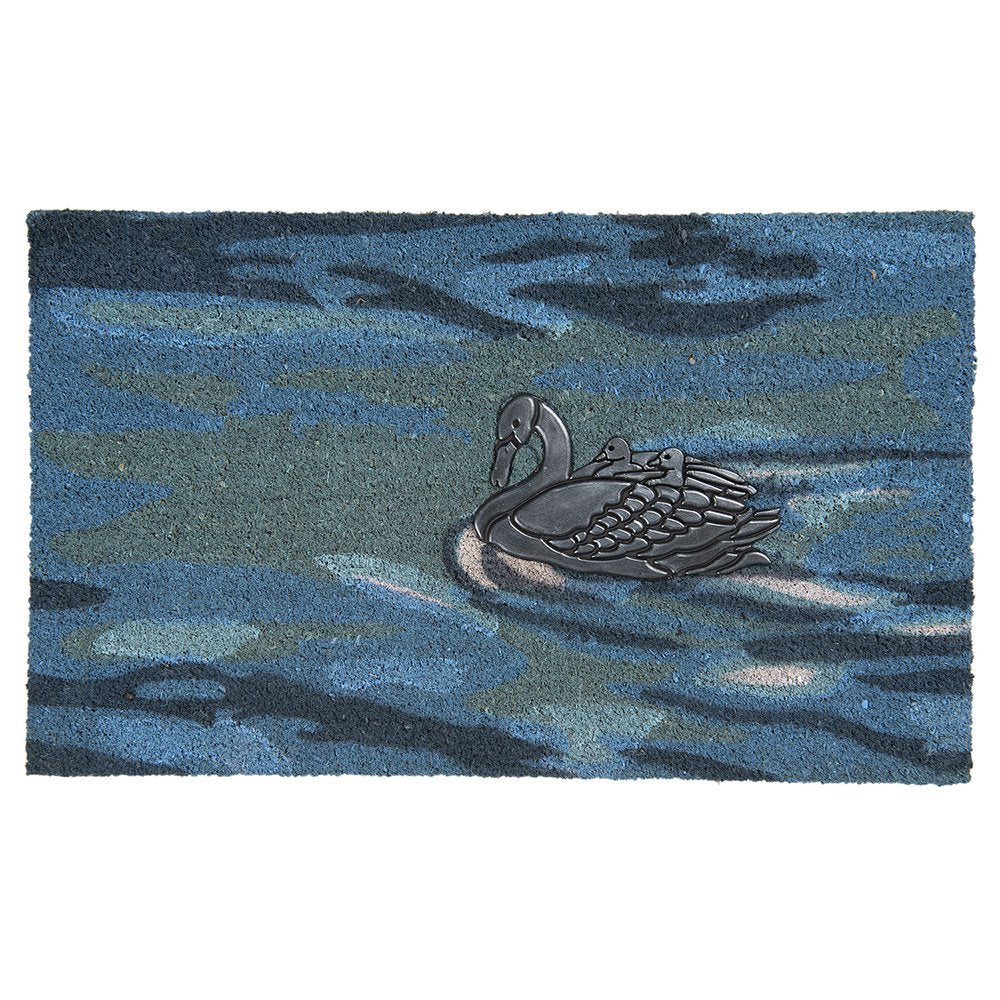 Deurmat 75x45 cm Blauw Kokos Eend Kokosmat
