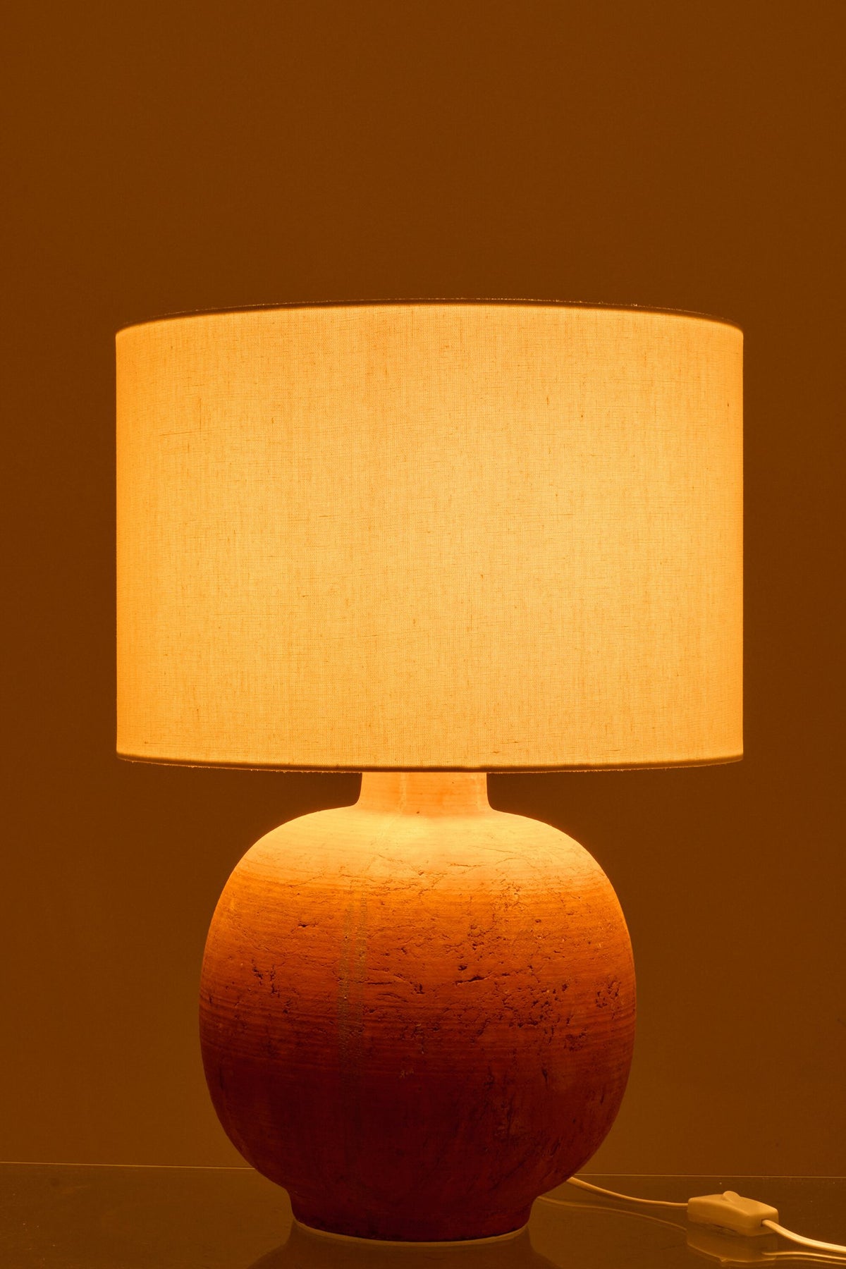 J-Line tafellamp Bal - keramiek - terracotta