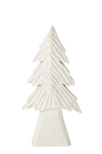 J-Line Gebeeldhouwde boom - paulowniahout - gebroken wit - medium