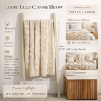 Katoenen deken - Beige - Getuft Premium Home Accent