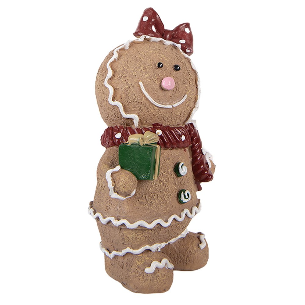 Kerstdecoratie Beeld 10x7x16 cm Bruin Polyresin