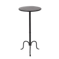 Bijzettafel Ø 38x78 cm Zwart Metaal
