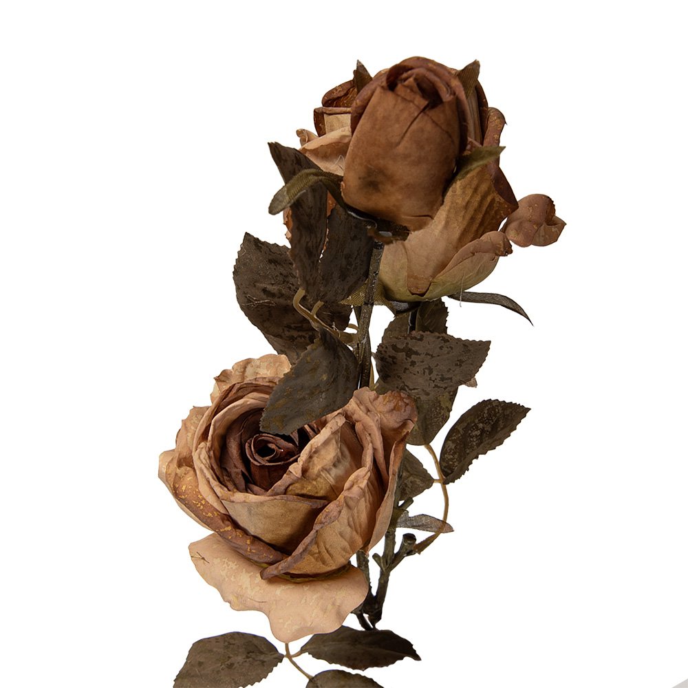 Kunstbloem Roos 70 cm Beige Kunststof