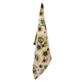Theedoek 50x70 cm Beige Geel Katoen Zonnebloemen Keukenhanddoek