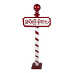 Kerst Tekstbord Sign 46x18x110 cm Rood Wit Metaal
